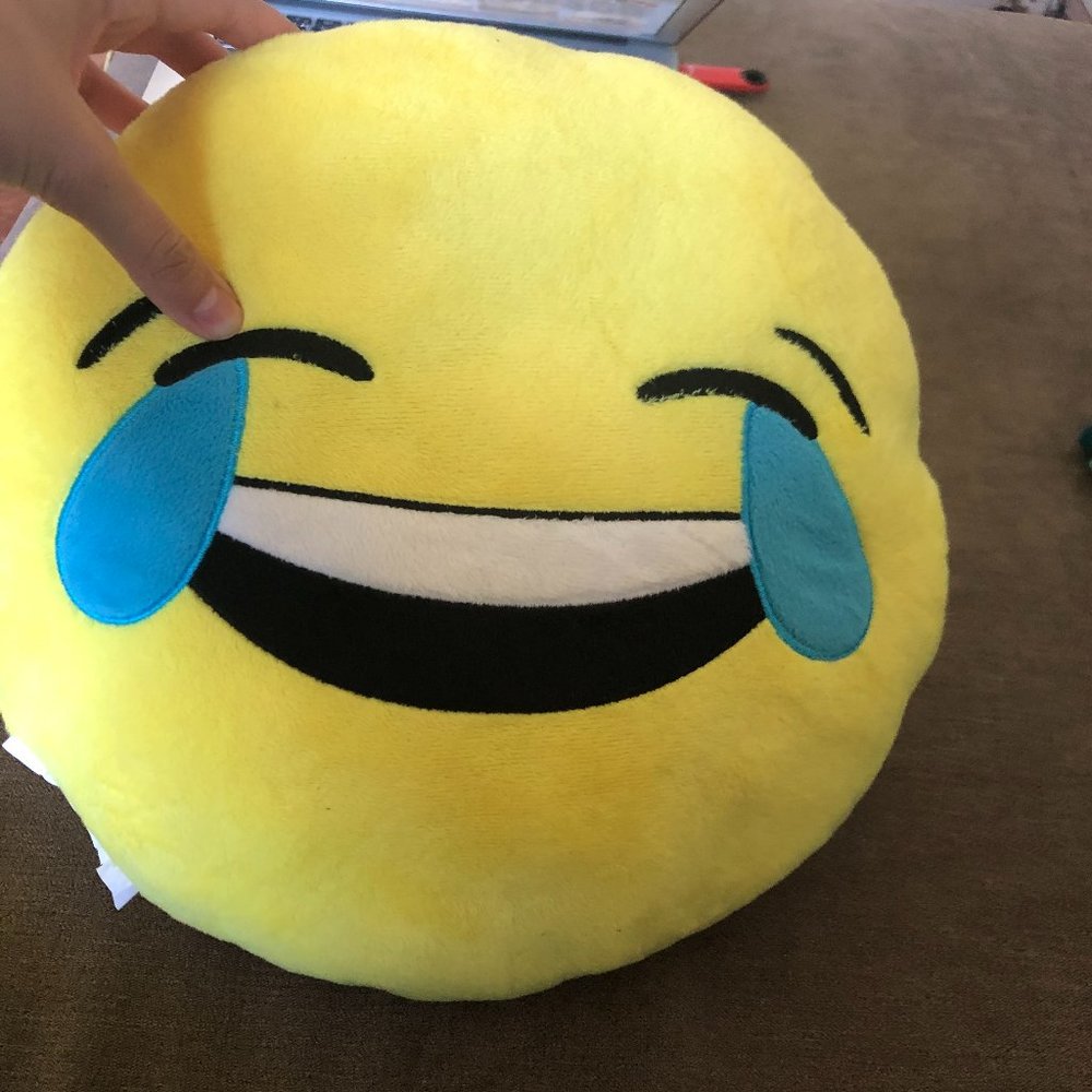 Laughing emoji pillow (free if part of bundle)